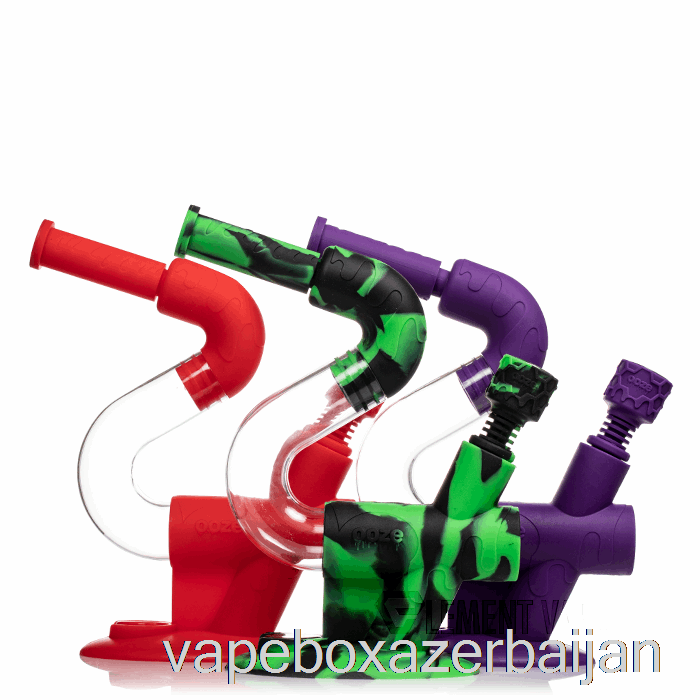 Vape Baku Ooze Swerve Silicone Water Pipe Rasta (Green / Red / Yellow)